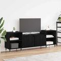 TV-Schränk Schwarz Eichen-Optik 160 x 35 x 55 cm Holzwerkstoff