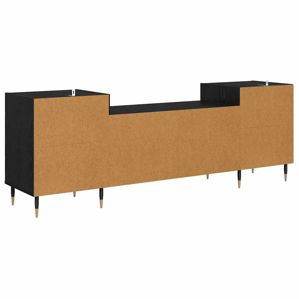 TV-Schränk Schwarz Eichen-Optik 160 x 35 x 55 cm Holzwerkstoff