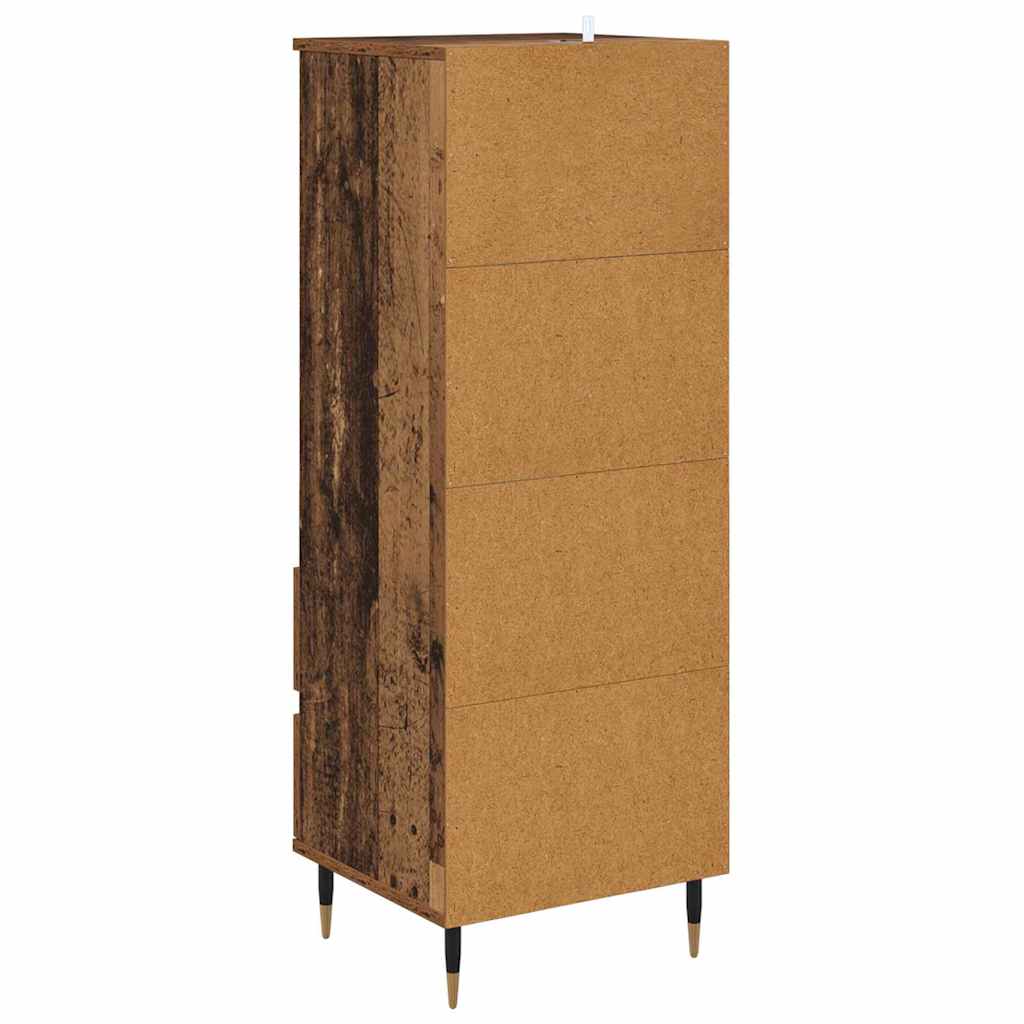 Highboard mit Schubladen Altholz 40 x 36 x 110 cm Holzwerkstoff