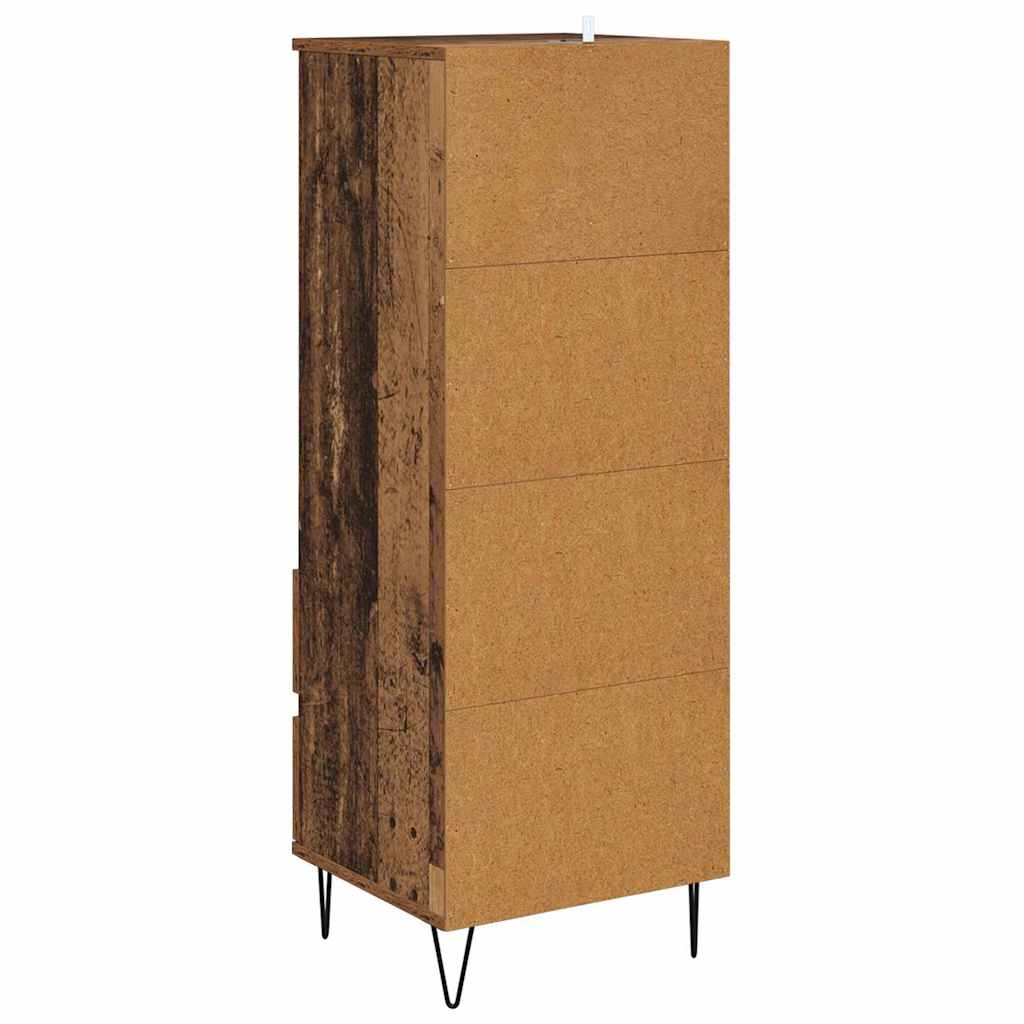 Highboard mit Schubladen Altholz 40 x 36 x 110 cm Holzwerkstoff