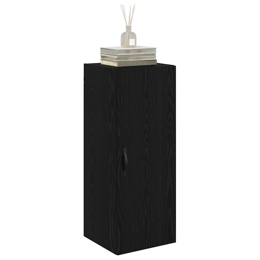 Wandschrank Schwarz Eichen-Optik 34,5 x 34 x 90 cm