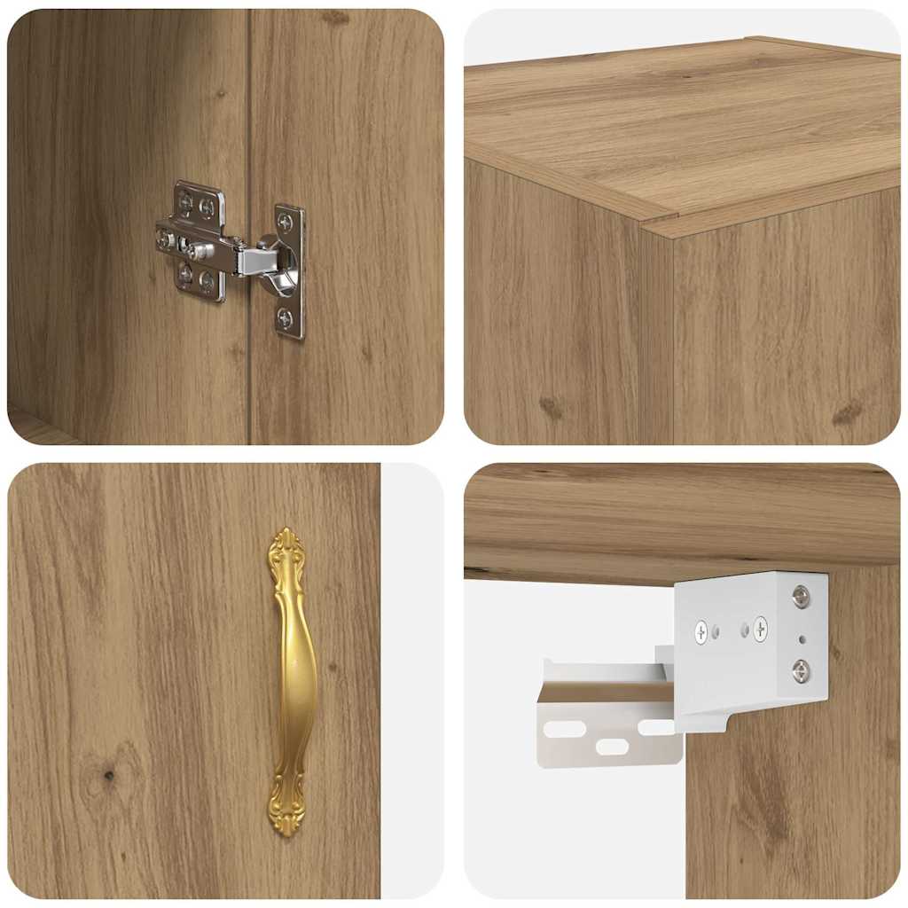 Wandschrank Artisan-Eiche 69,5 x 34 x 90 cm Holzwerkstoff