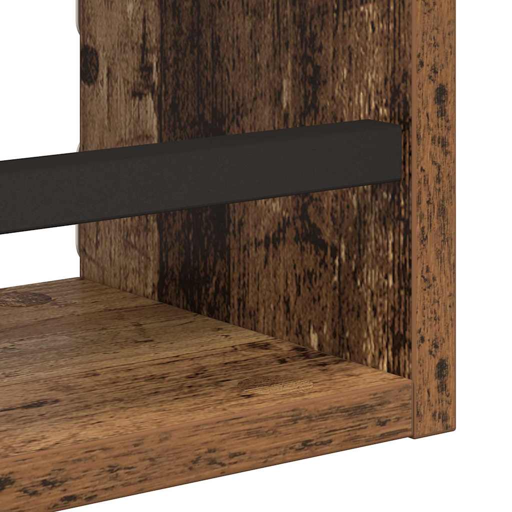 Wandregal-Set mit Regal 3 pcs Altholz 40x16x14cm Holzwerkstoff
