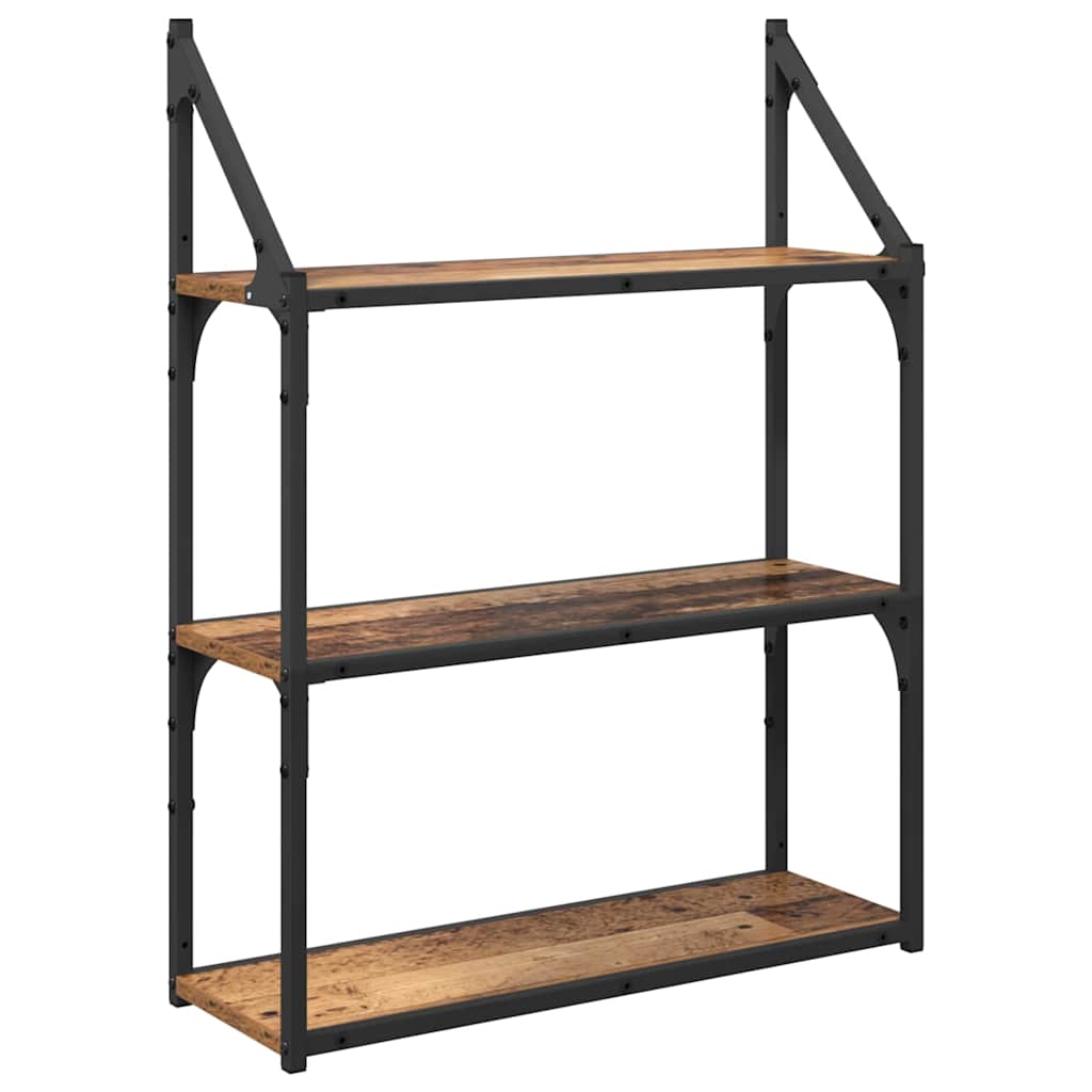 Wandregal mit Regal Altholz 60 x 21 x 78,5 cm Holzwerkstoff