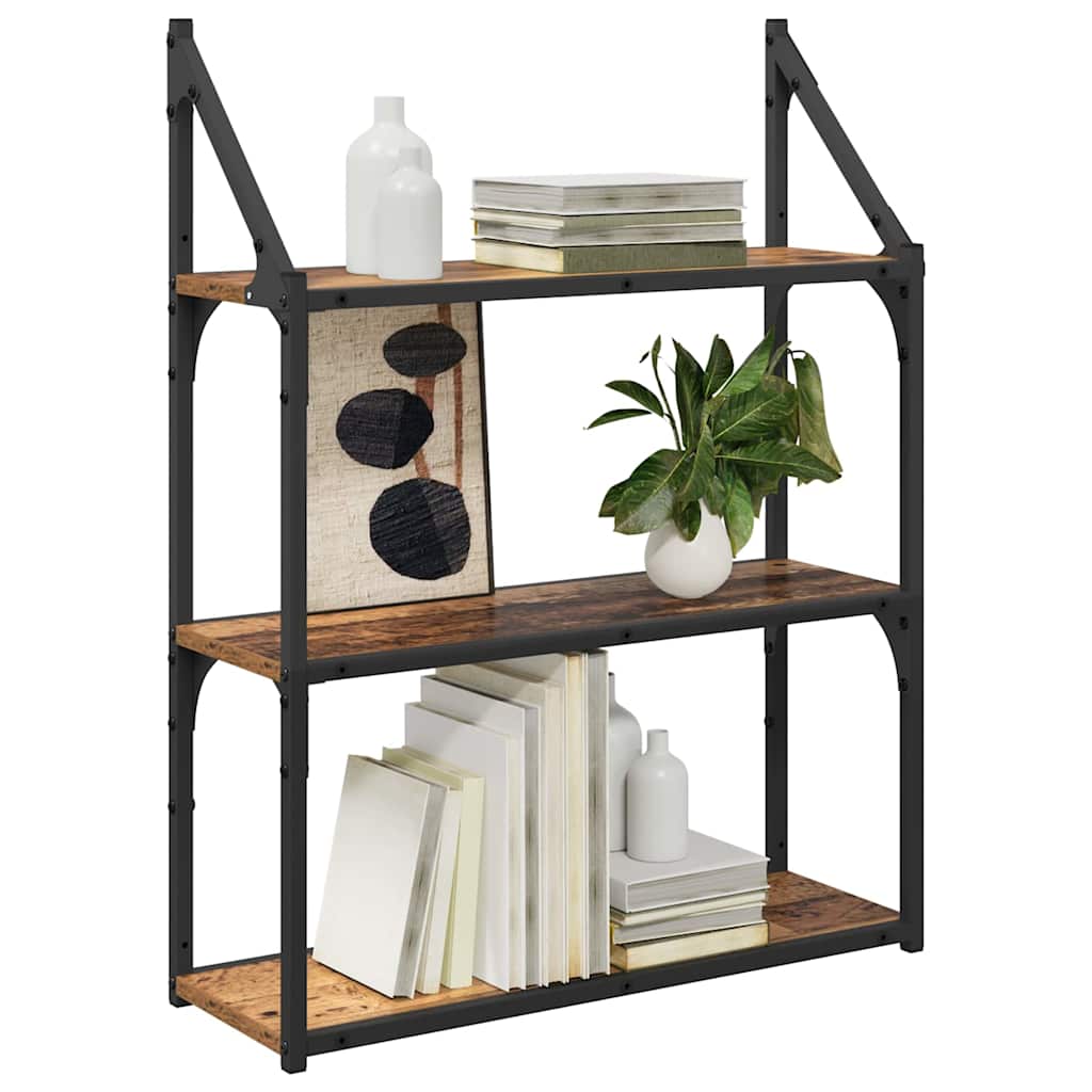 Wandregal mit Regal Altholz 60 x 21 x 78,5 cm Holzwerkstoff