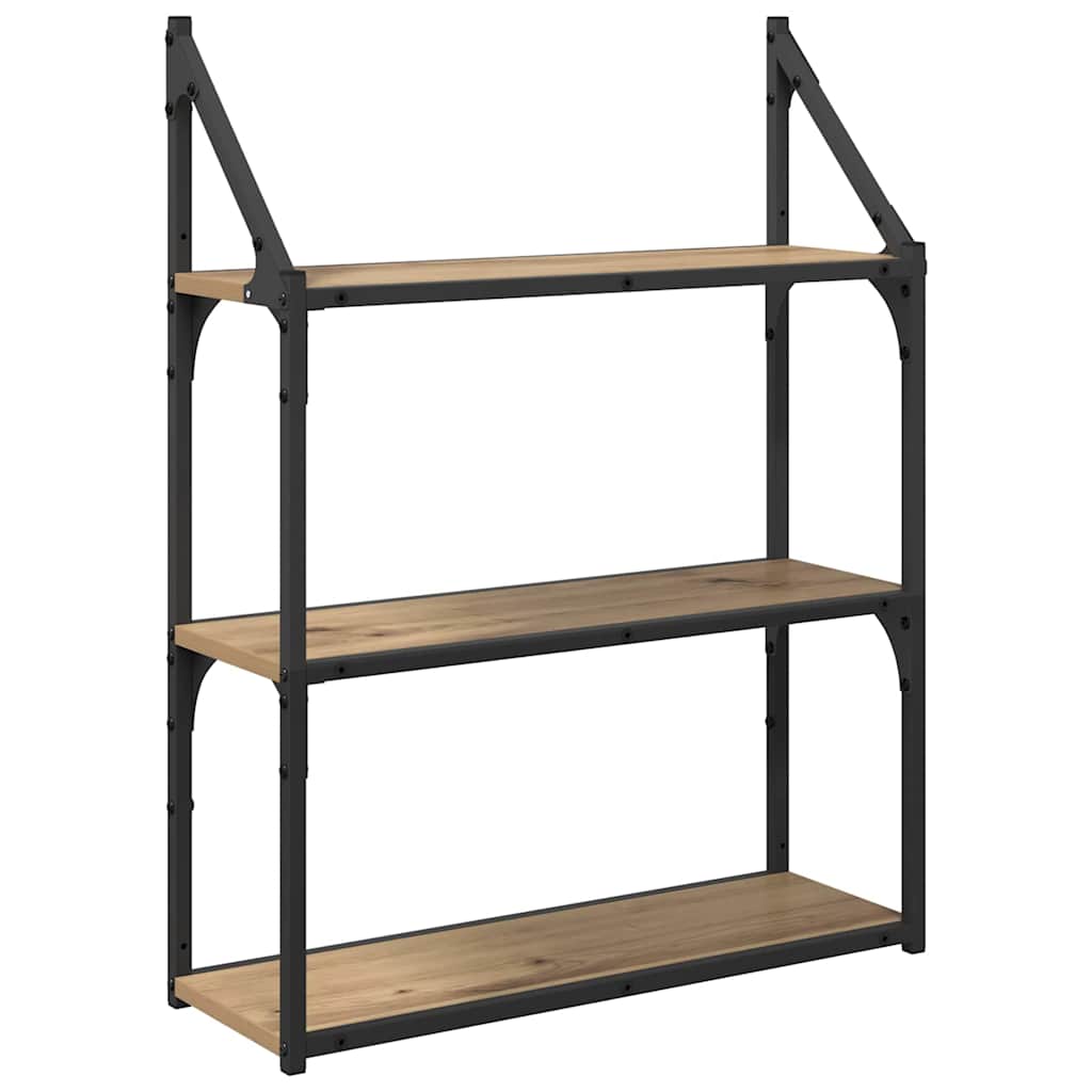 Wandregal Artisan-Eiche 60 x 21 x 78,5 cm Holzwerkstoff
