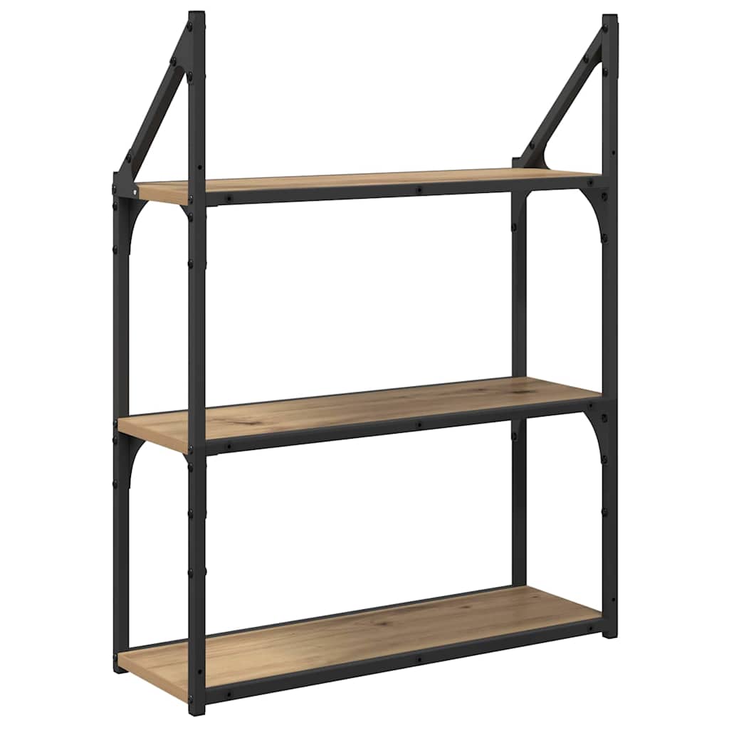 Wandregal Artisan-Eiche 60 x 21 x 78,5 cm Holzwerkstoff