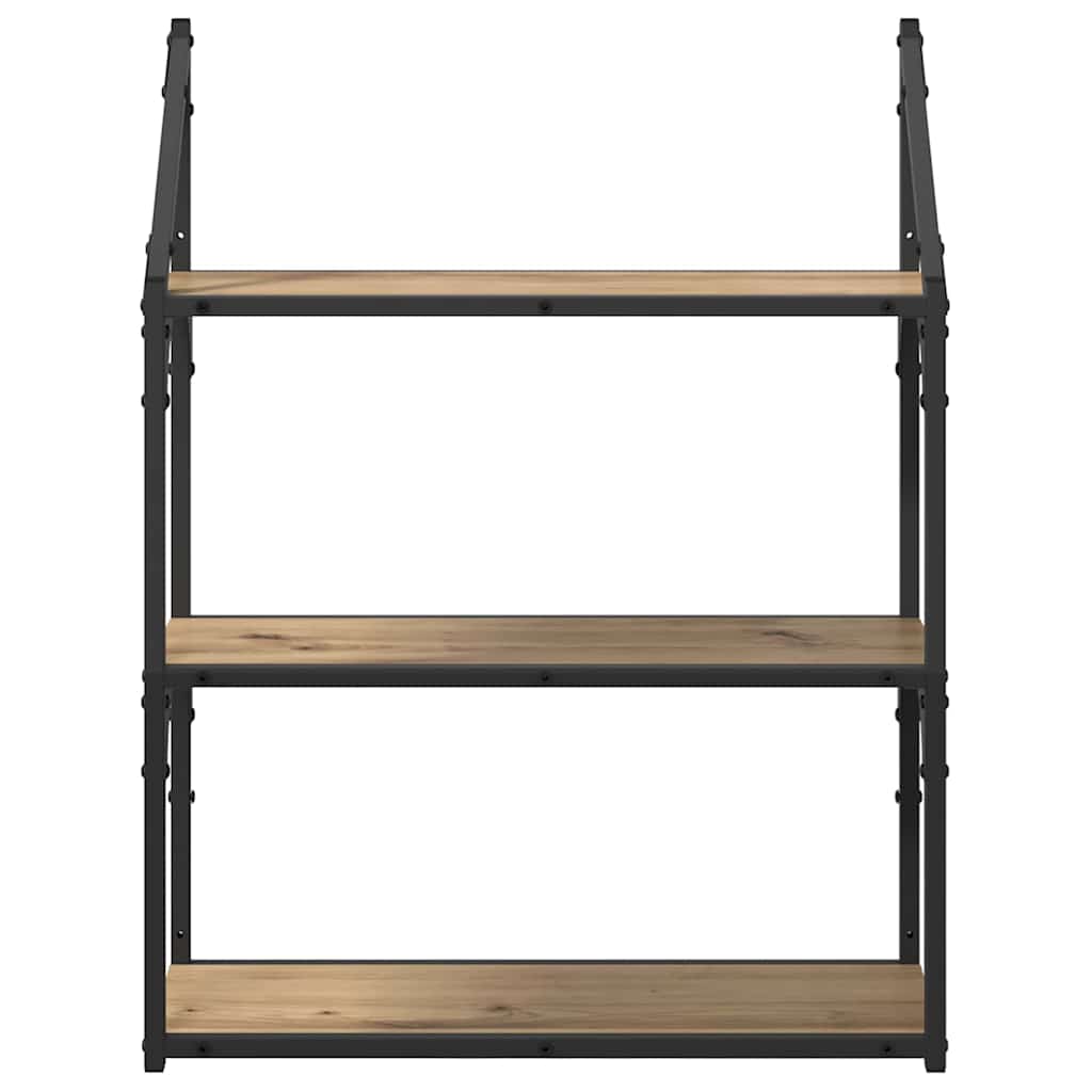 Wandregal Artisan-Eiche 60 x 21 x 78,5 cm Holzwerkstoff
