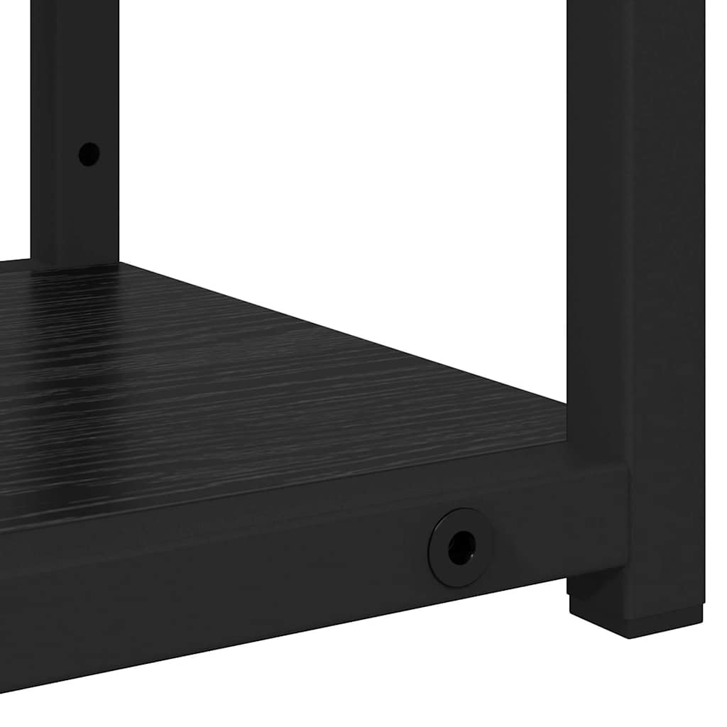 Wandregal Schwarz Eichen-Optik 60 x 21 x 78,5 cm Holzwerkstoff