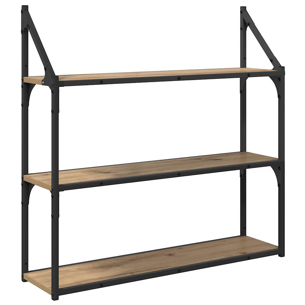 Wandregal Artisan-Eiche 80 x 21 x 78,5 cm Holzwerkstoff