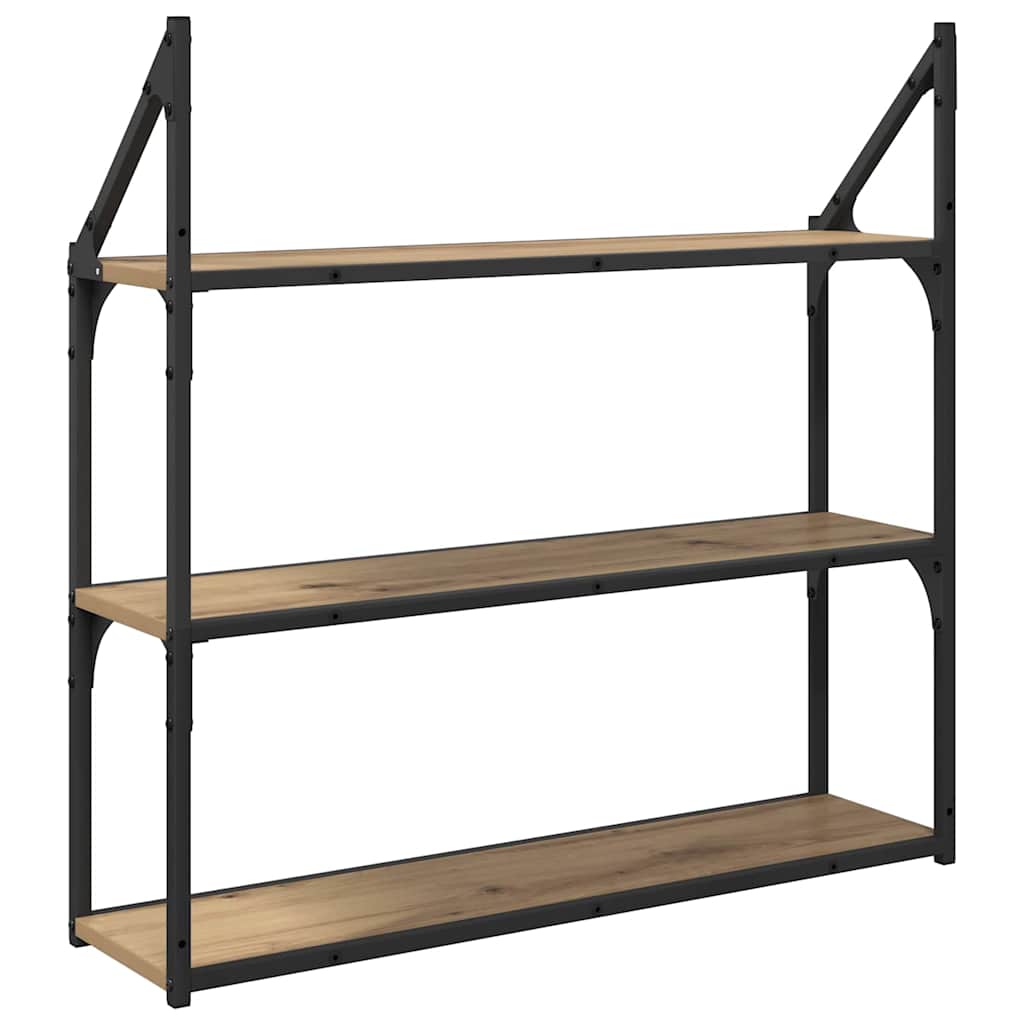 Wandregal Artisan-Eiche 80 x 21 x 78,5 cm Holzwerkstoff