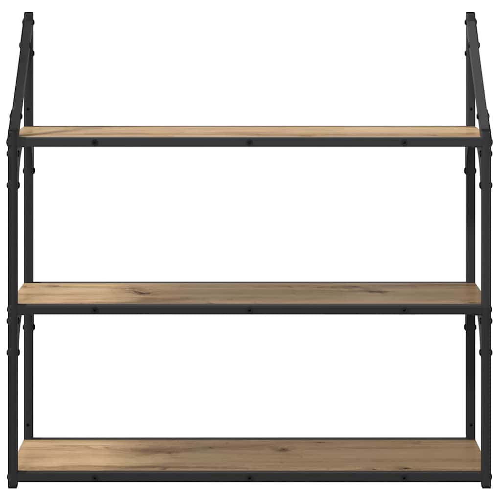 Wandregal Artisan-Eiche 80 x 21 x 78,5 cm Holzwerkstoff