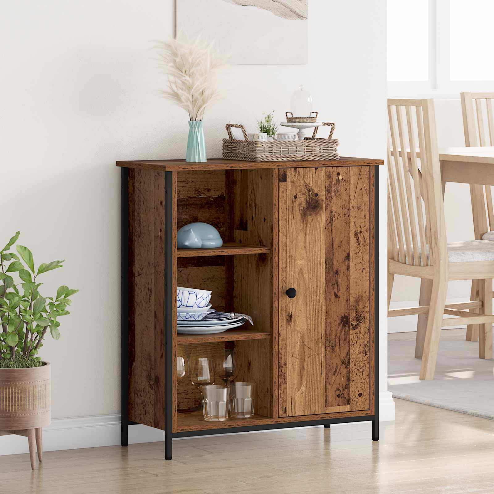 Sideboard Altholz 70 x 30 x 80 cm Holzwerkstoff