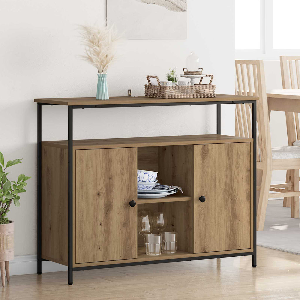 Sideboard Artisan-Eiche 100 x 35 x 80 cm Holzwerkstoff