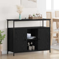 Sideboard Schwarz Eichen-Optik 100 x 35 x 80 cm Holzwerkstoff