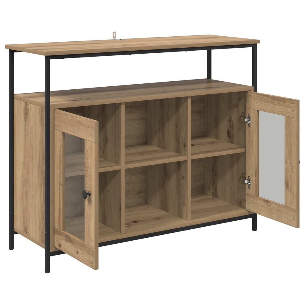 Sideboard Artisan-Eiche 100 x 35 x 80 cm Holzwerkstoff
