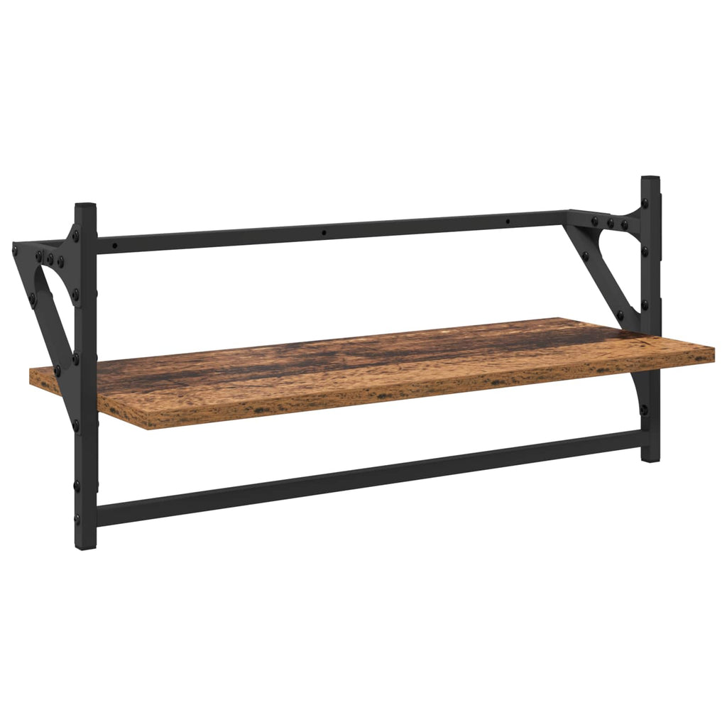Wandregal-Set 6 pcs Altholz 100 x 25 x 30 cm Holzwerkstoff