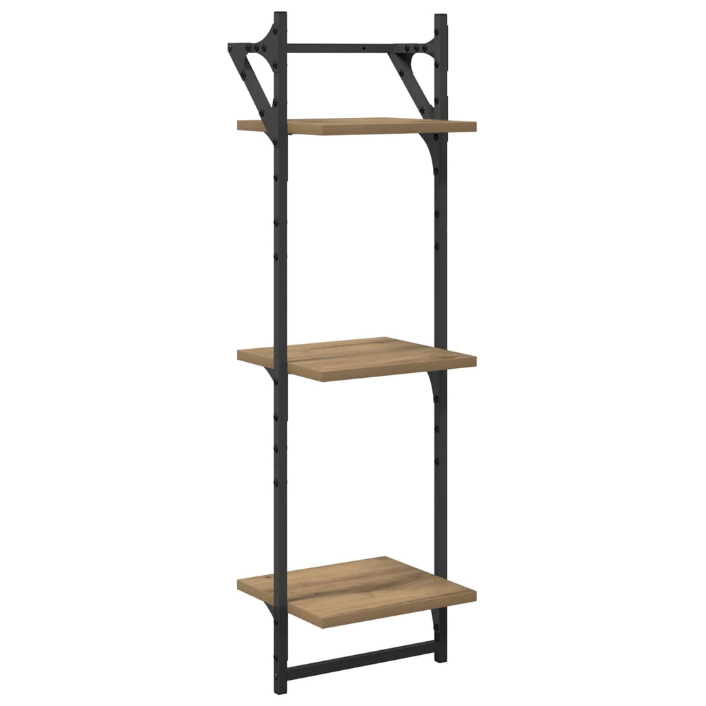 Wandregal-Set mit Regal 6 pcs Artisan-Eiche 100 x 25 x 30 cm