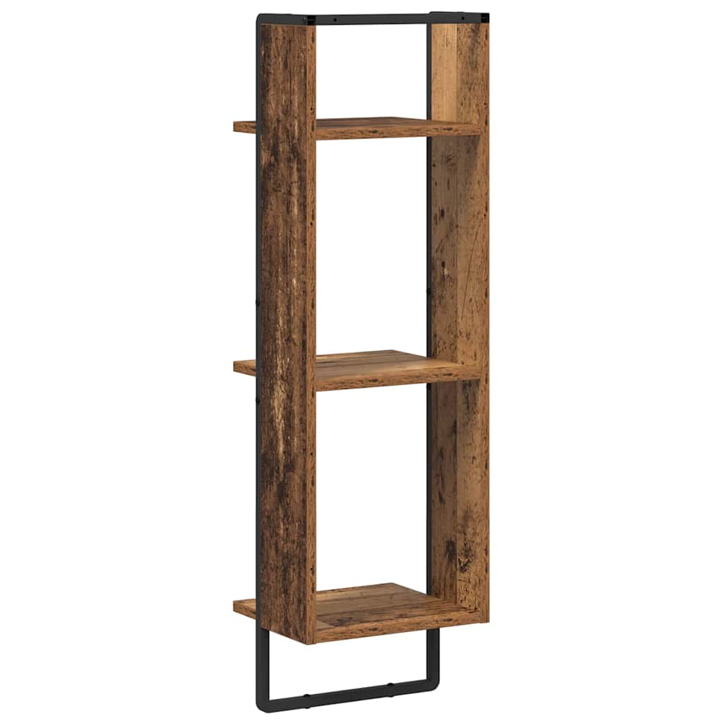 Wandregal mit Regal Altholz 30 x 25 x 100 cm Holzwerkstoff