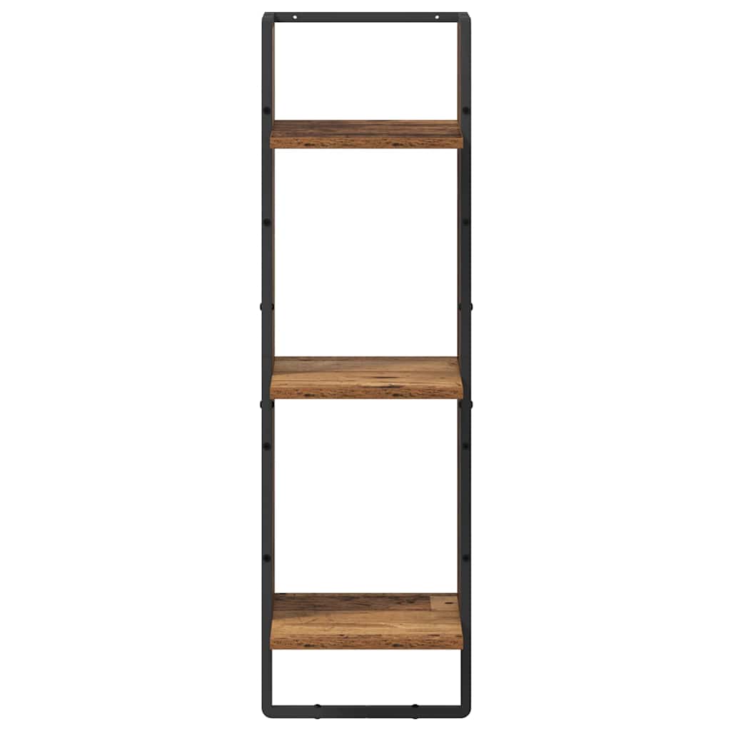 Wandregal mit Regal Altholz 30 x 25 x 100 cm Holzwerkstoff