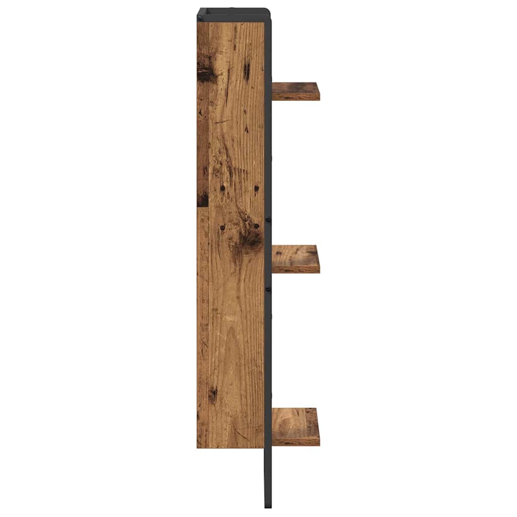 Wandregal mit Regal Altholz 30 x 25 x 100 cm Holzwerkstoff