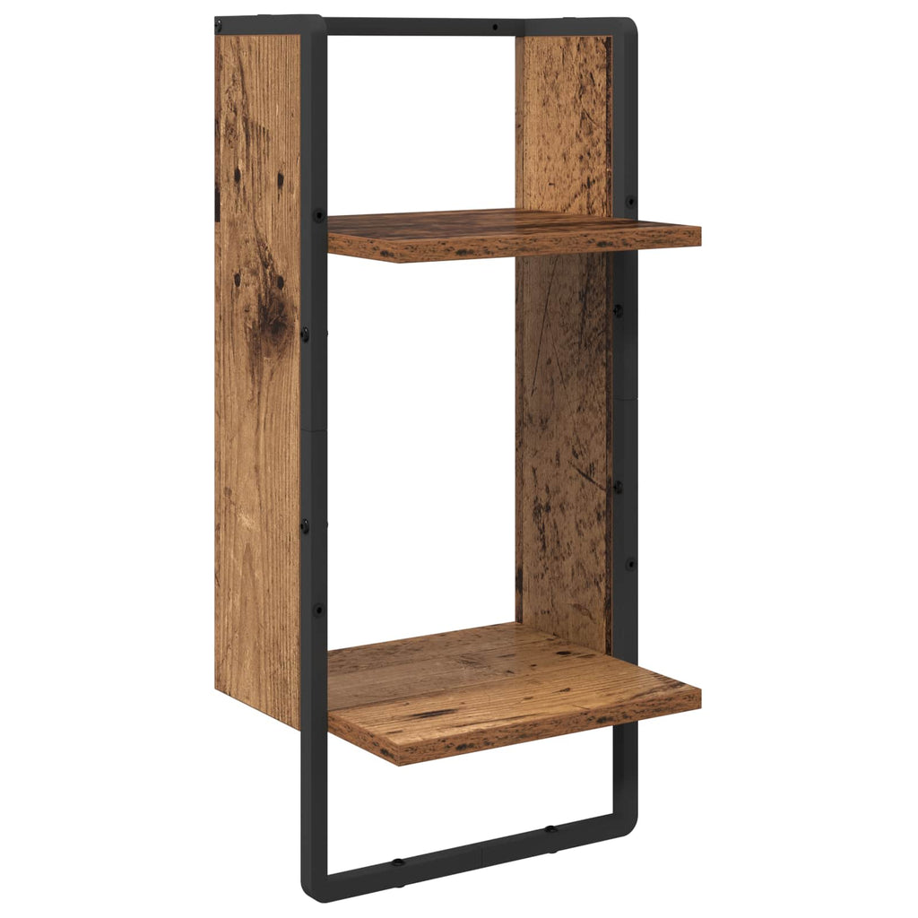 Wandregal-Set 4 pcs Altholz 65 x 25 x 30 cm Holzwerkstoff