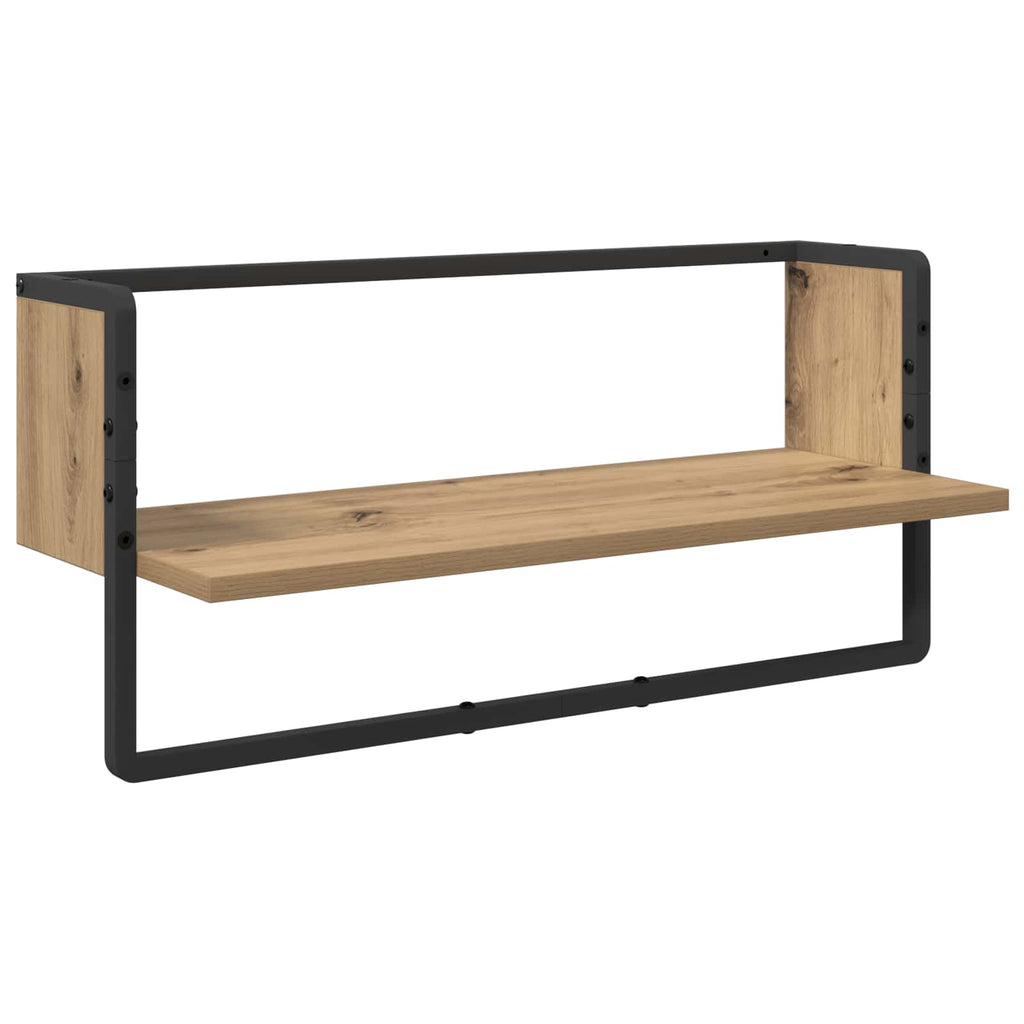 Wandregal-Set 4 pcs Artisan-Eiche 65 x 25 x 30 cm Holzwerkstoff