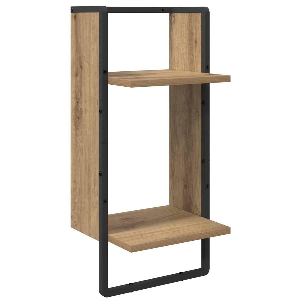Wandregal-Set 4 pcs Artisan-Eiche 65 x 25 x 30 cm Holzwerkstoff