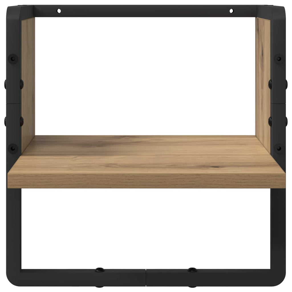 Wandregal-Set 4 pcs Artisan-Eiche 65 x 25 x 30 cm Holzwerkstoff