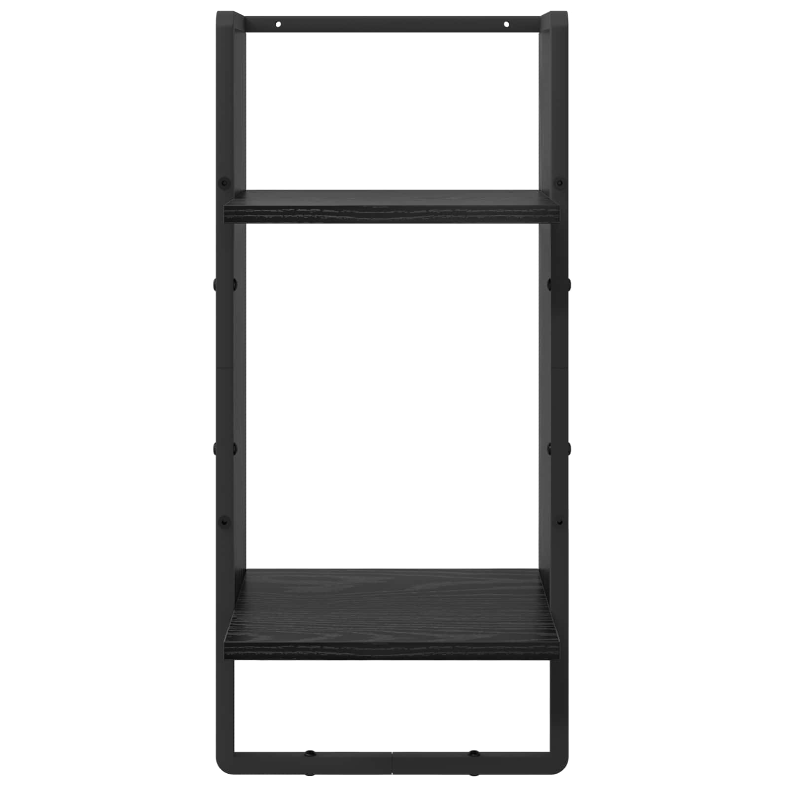 Wandregal-Set 4 pcs Schwarz Eichen-Optik 65 x 25 x 30 cm