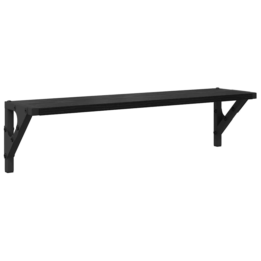 Wandregale 2 pcs Schwarz Eichen-Optik 60 x 15 x 15,5 cm