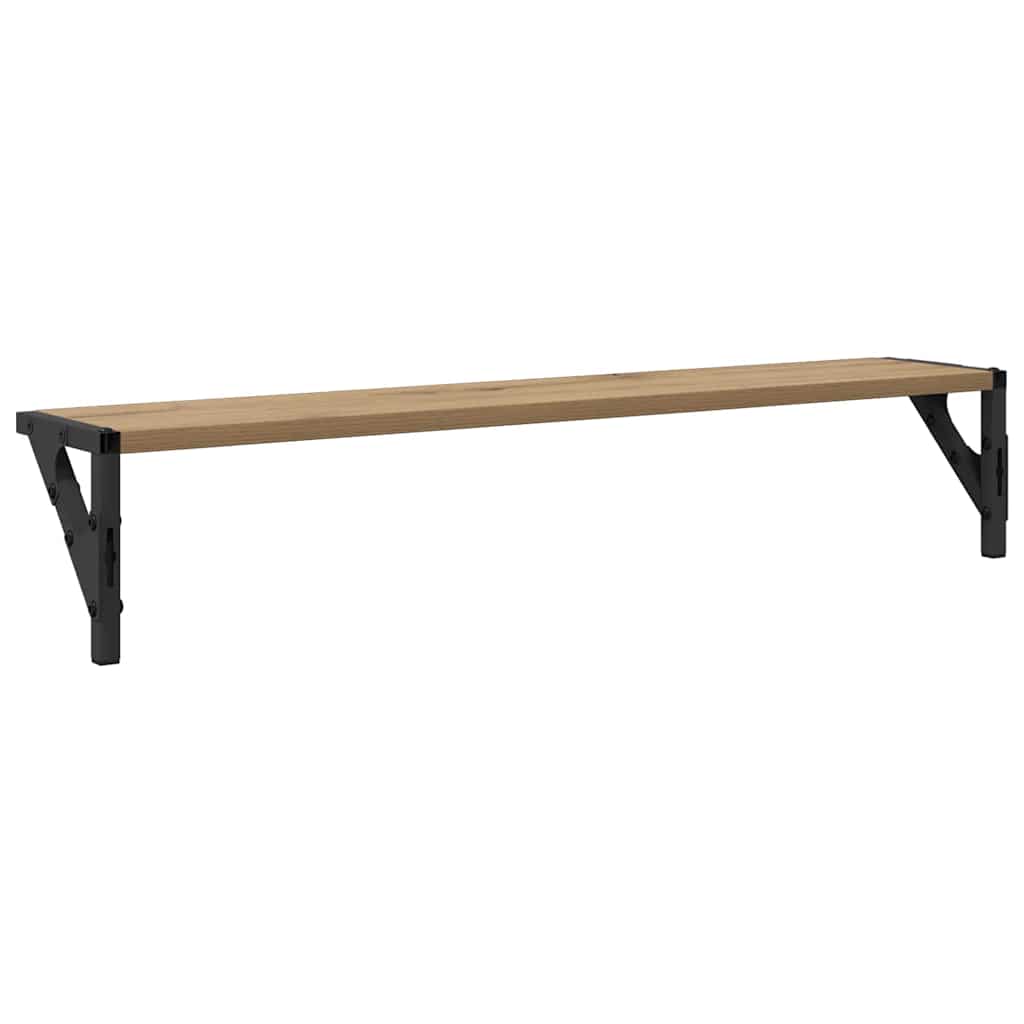 Wandregale 2 pcs Artisan-Eiche 80 x 15 x 15,5 cm Holzwerkstoff