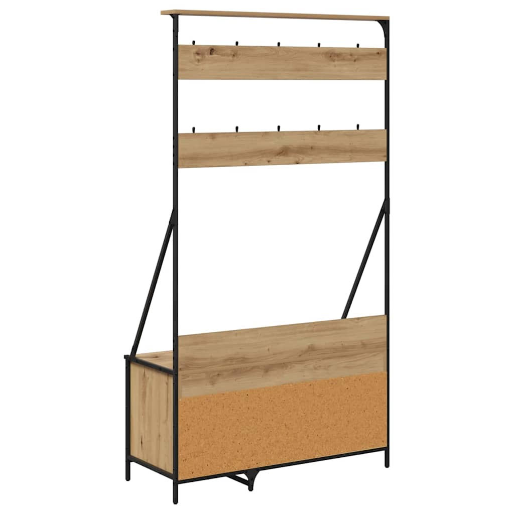 Kleiderständer Artisan-Eiche 100 x 41 x 184 cm Holzwerkstoff