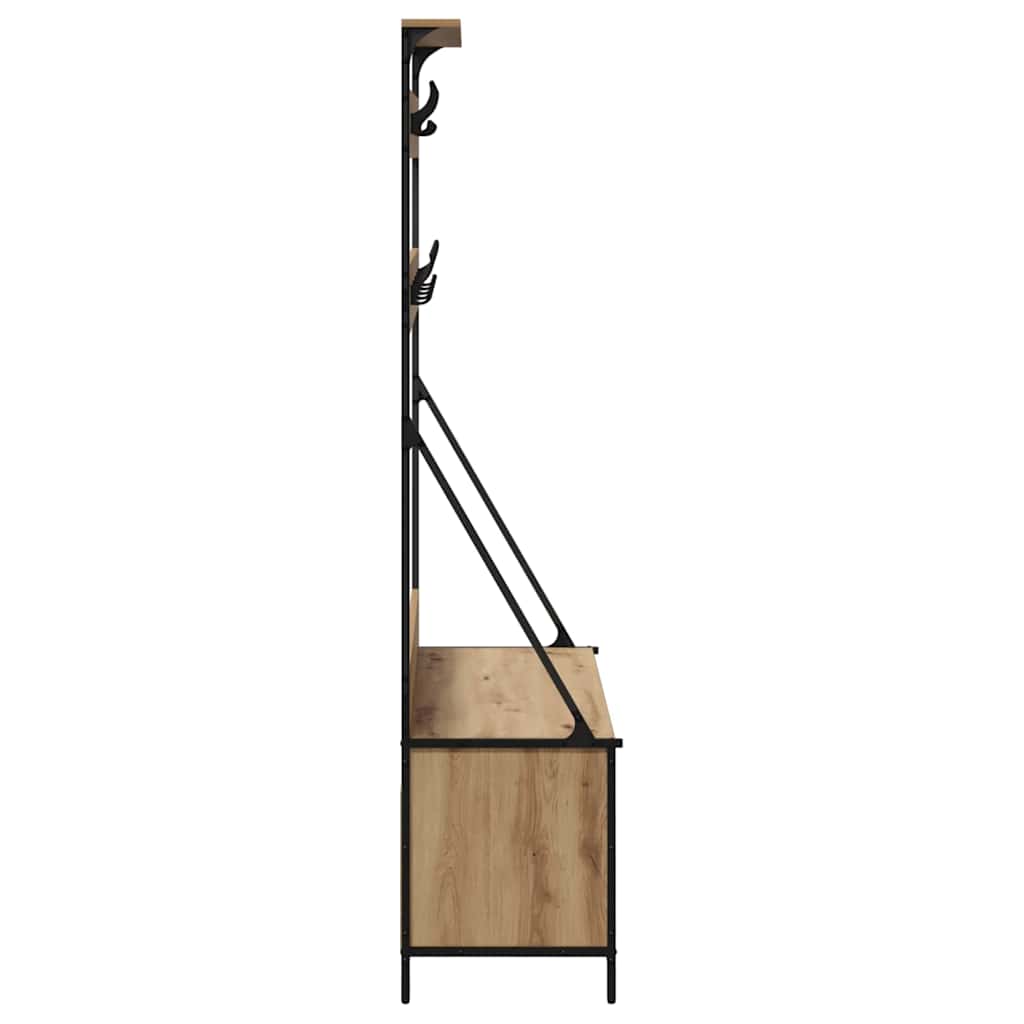 Kleiderständer Artisan-Eiche 100 x 41 x 184 cm Holzwerkstoff