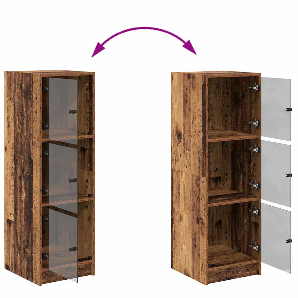 Highboard Altholz 35 x 37 x 109 cm Holzwerkstoff