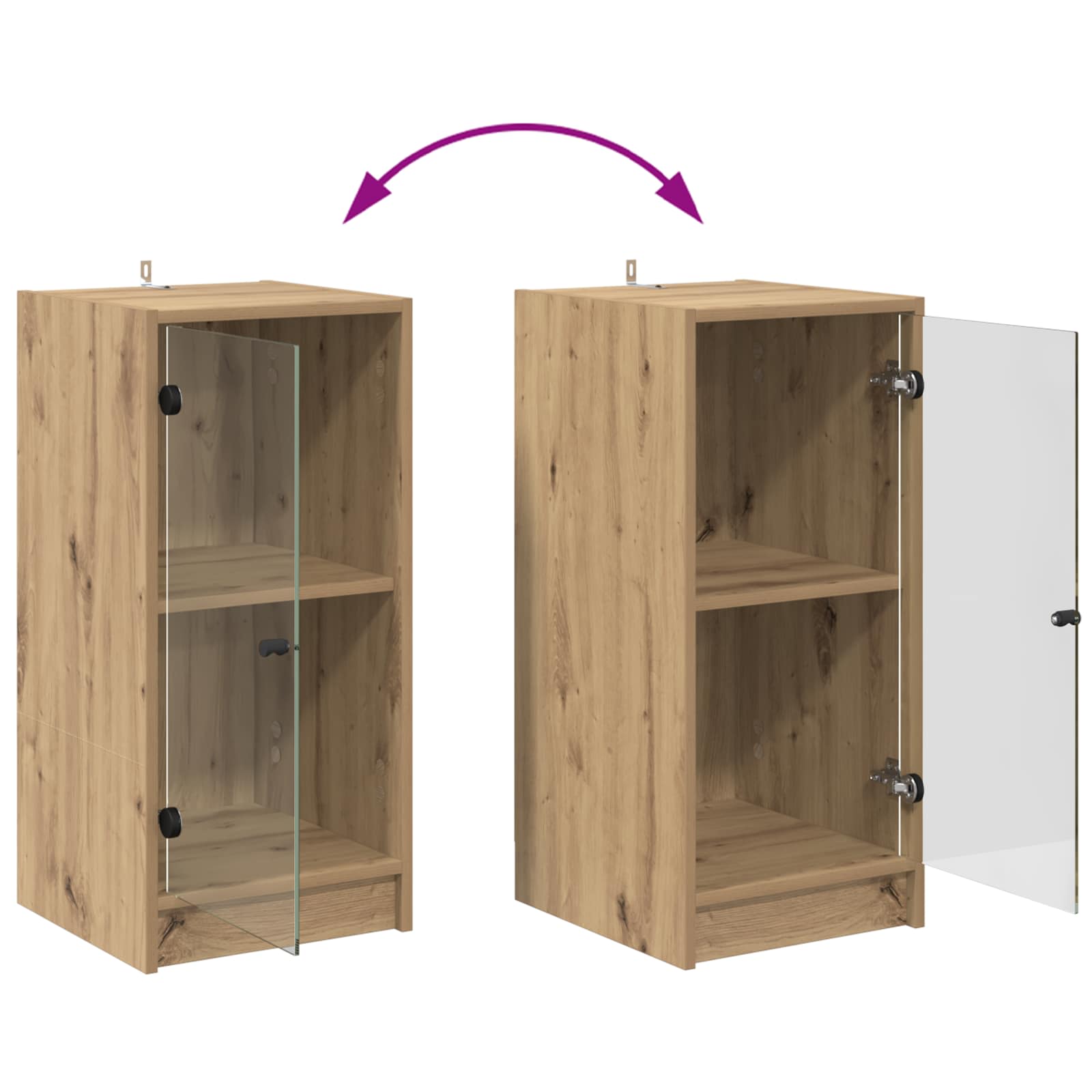 Sideboard Artisan-Eiche 35 x 37 x 76 cm Holzwerkstoff
