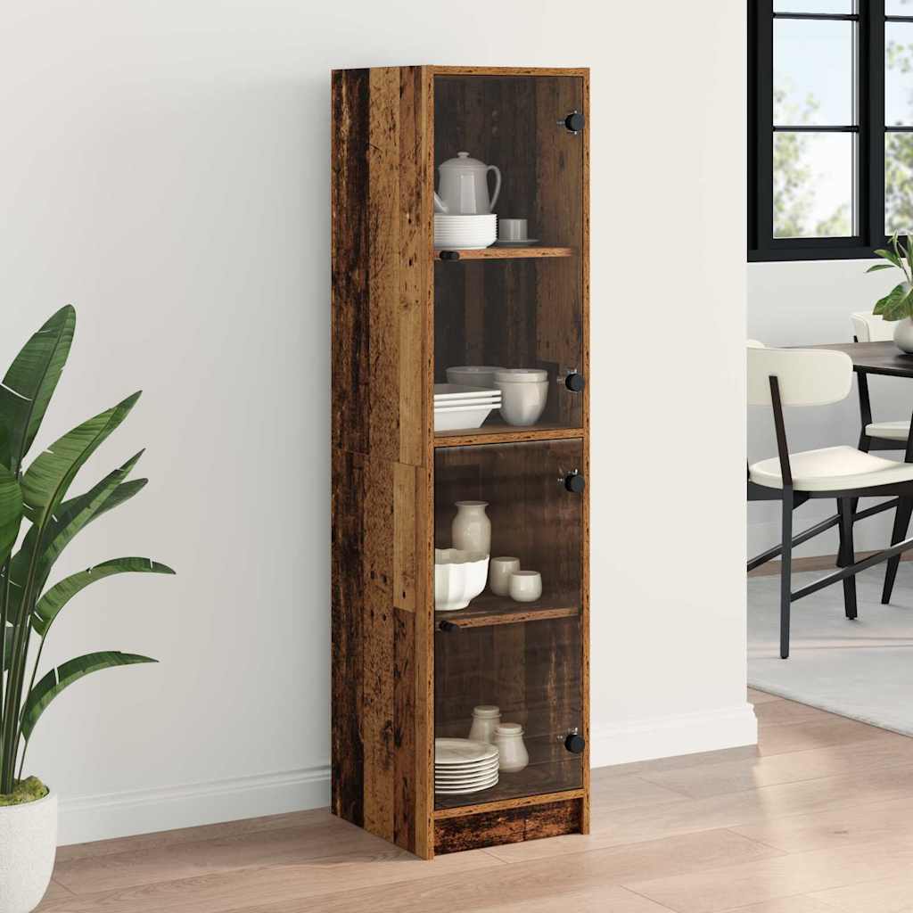 Highboard Altholz 35 x 37 x 142 cm Holzwerkstoff