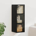 Wandschrank Schwarz Eichen-Optik 35 x 37 x 102 cm Holzwerkstoff