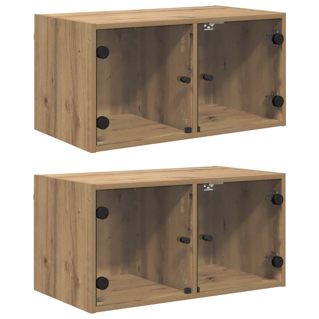 Wandschränke 2 pcs Artisan-Eiche 68 x 37 x 35 cm Holzwerkstoff