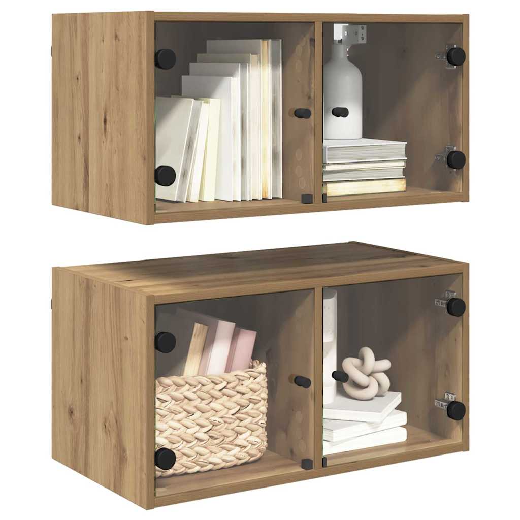 Wandschränke 2 pcs Artisan-Eiche 68 x 37 x 35 cm Holzwerkstoff