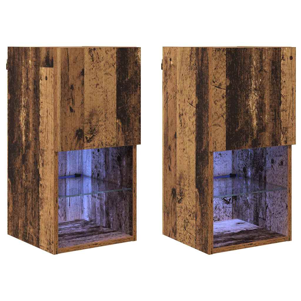Wandmontierte TV-Schränke 2 pcs Altholz 30,5 x 30 x 60 cm