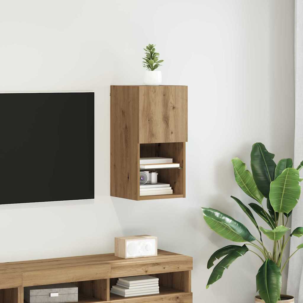 Wandmontierter TV-Schrank Artisan-Eiche 30,5 x 30 x 60 cm