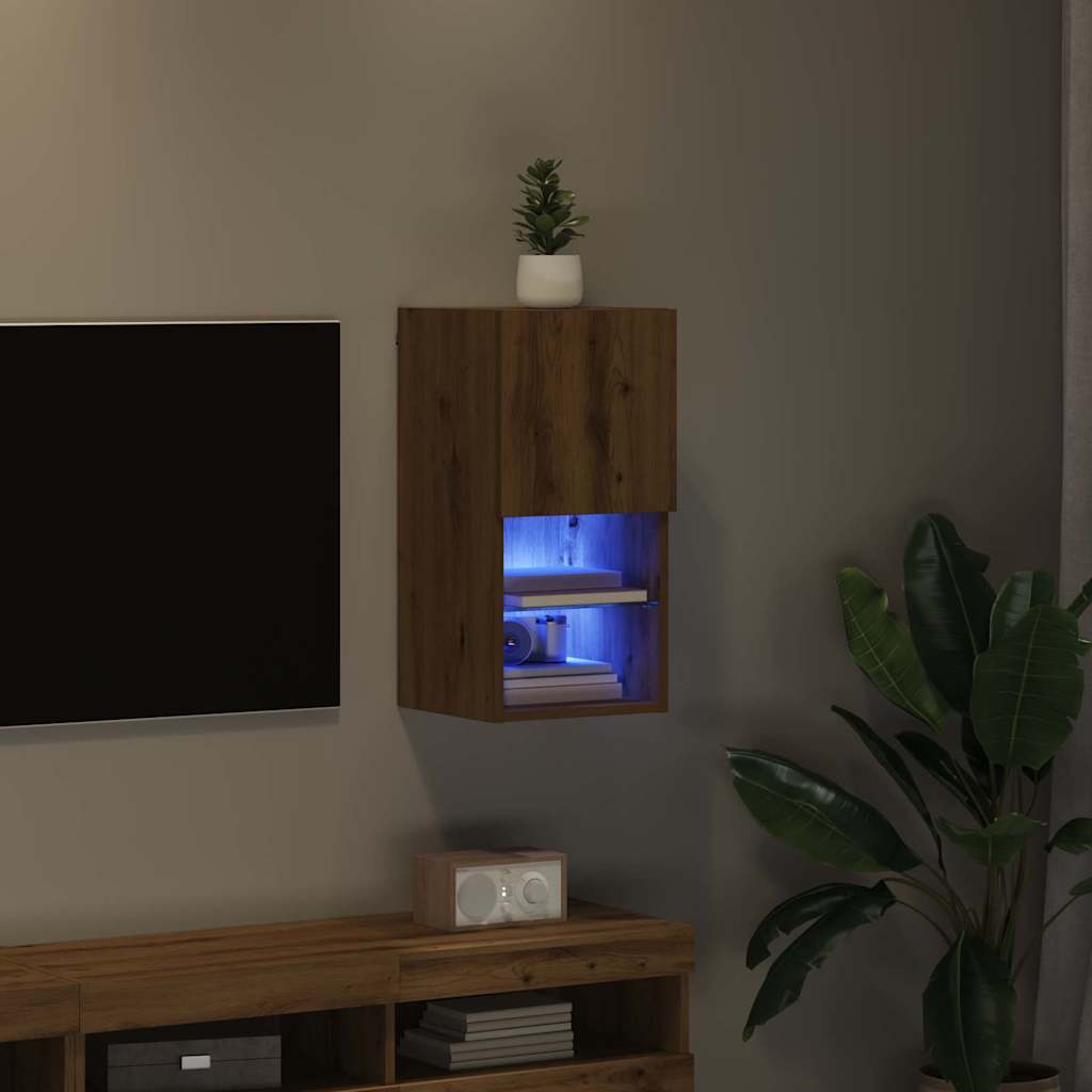 Wandmontierter TV-Schrank Artisan-Eiche 30,5 x 30 x 60 cm