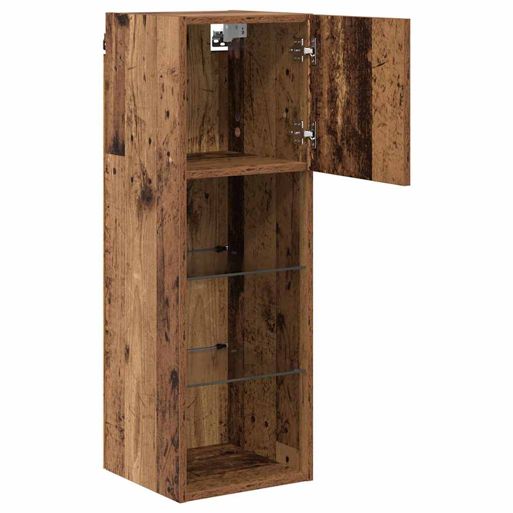Wandmontierte TV-Schränke 2 pcs Altholz 30,5 x 30 x 90 cm