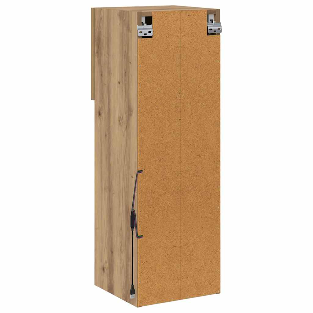 Wandmontierter TV-Schrank Artisan-Eiche 30,5 x 30 x 90 cm