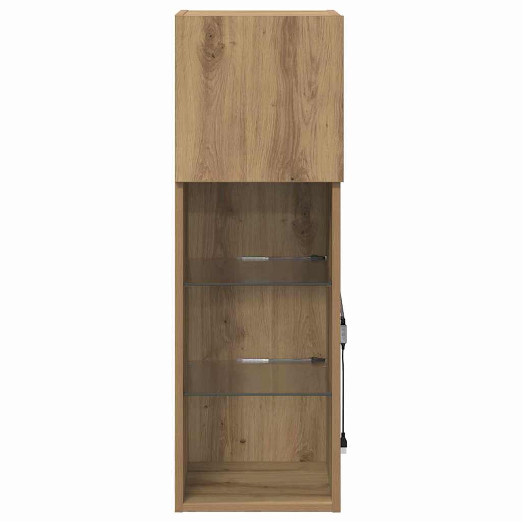 Wandmontierter TV-Schrank Artisan-Eiche 30,5 x 30 x 90 cm
