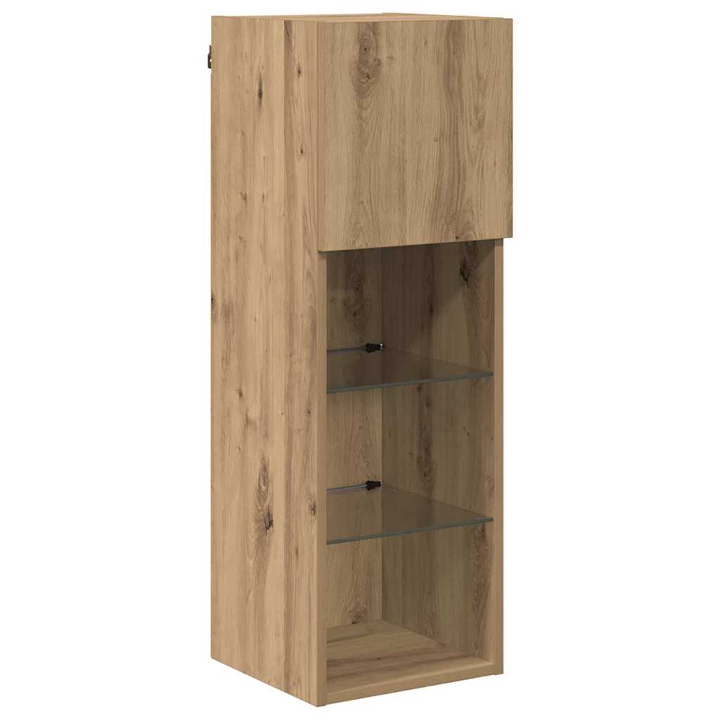 Wandmontierte TV-Schränke 2 pcs Artisan-Eiche 30,5 x 30 x 90 cm