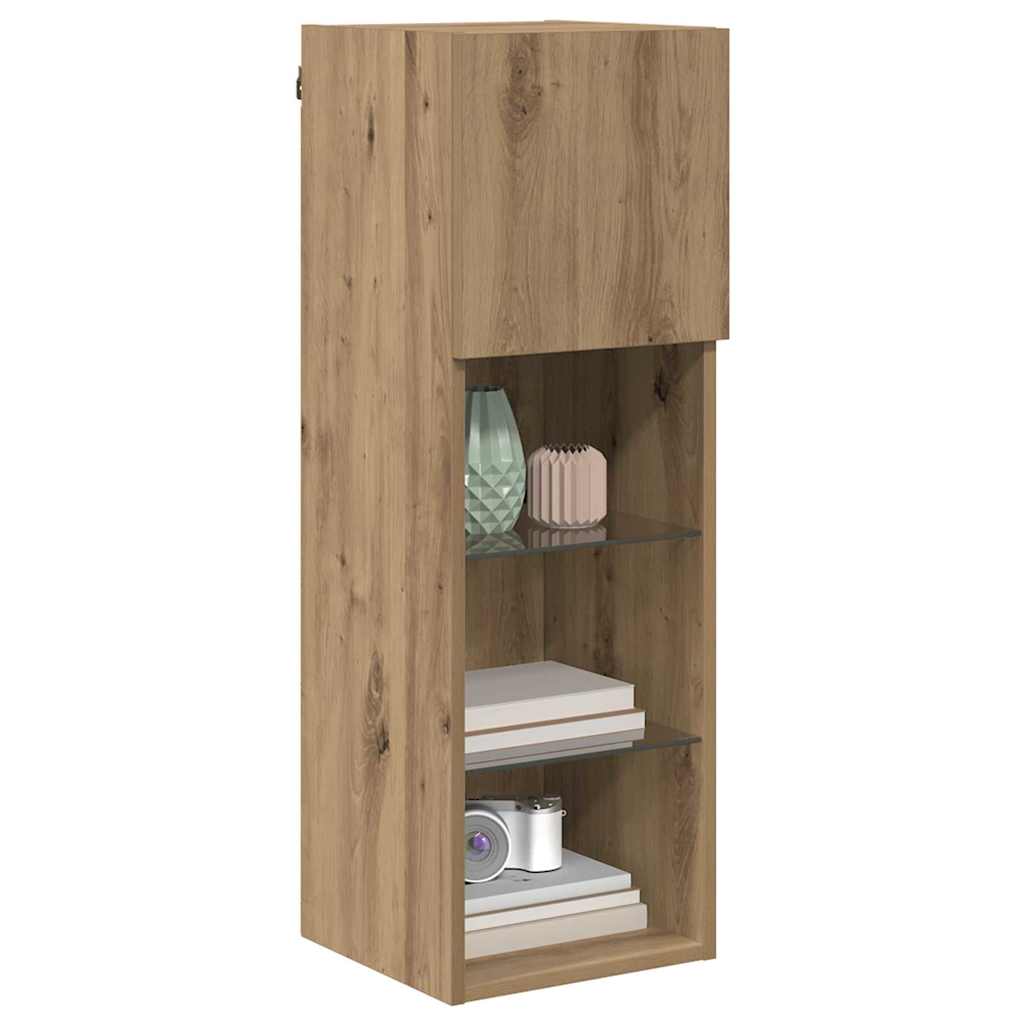 Wandmontierte TV-Schränke 2 pcs Artisan-Eiche 30,5 x 30 x 90 cm