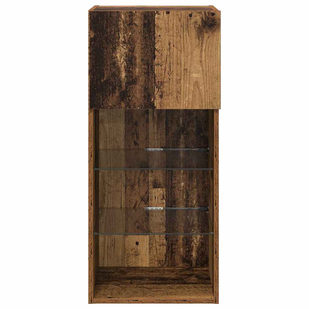 Wandmontierte TV-Schränke 2 pcs Altholz 40,5 x 30 x 90 cm