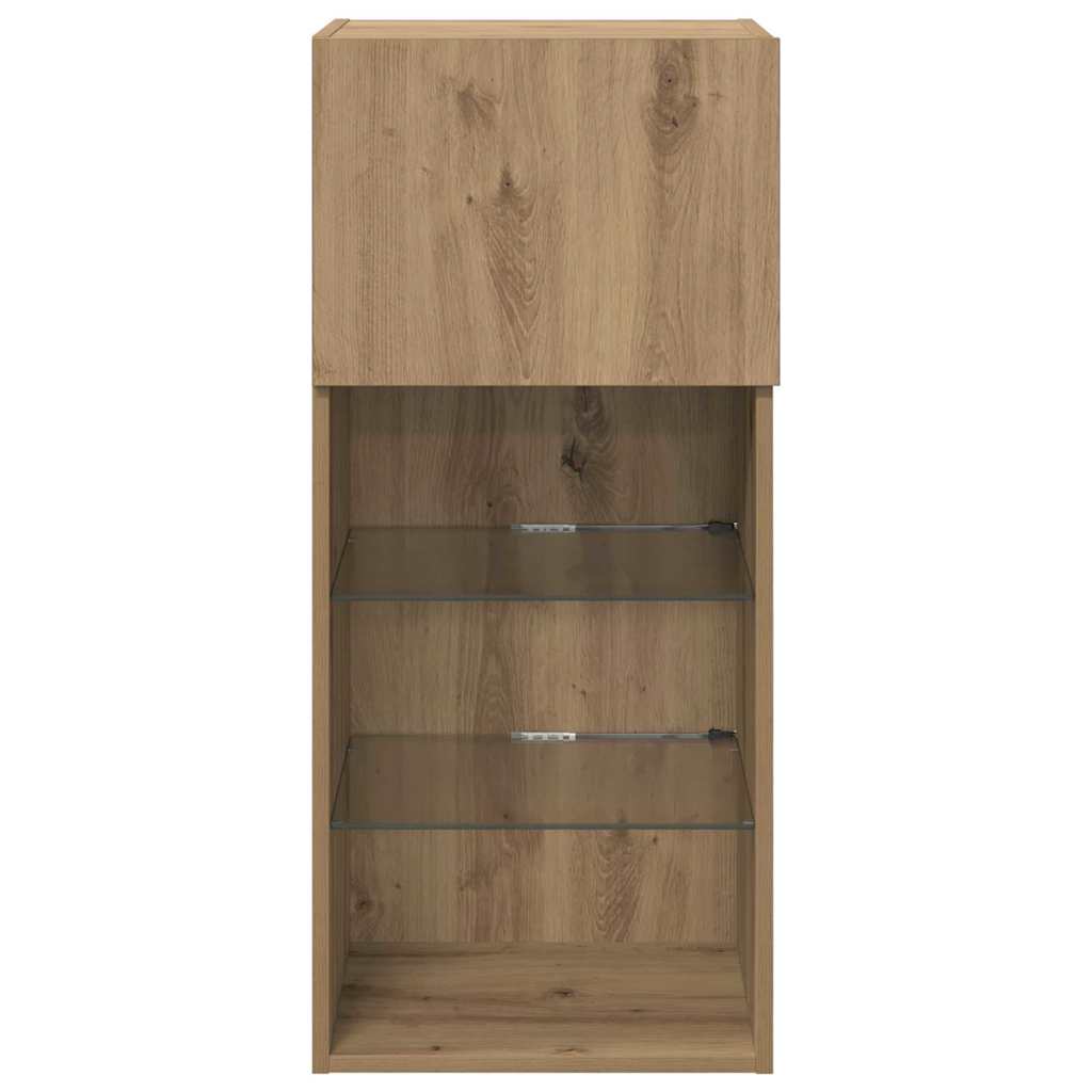 Wandmontierte TV-Schränke 2 pcs Artisan-Eiche 40,5 x 30 x 90 cm